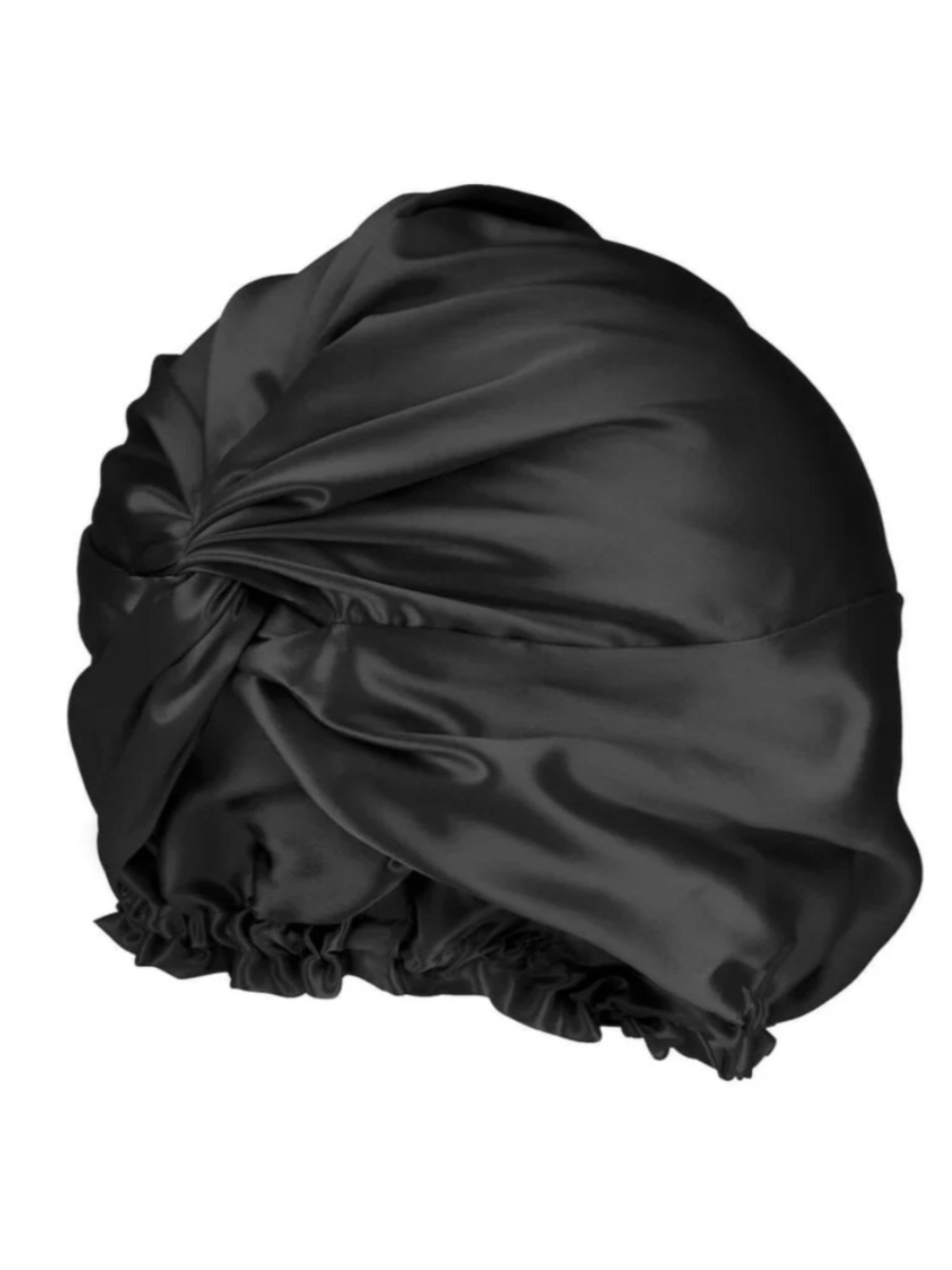 Blissy 100% Silk Bonnet Twist Hair Cover Black One Size